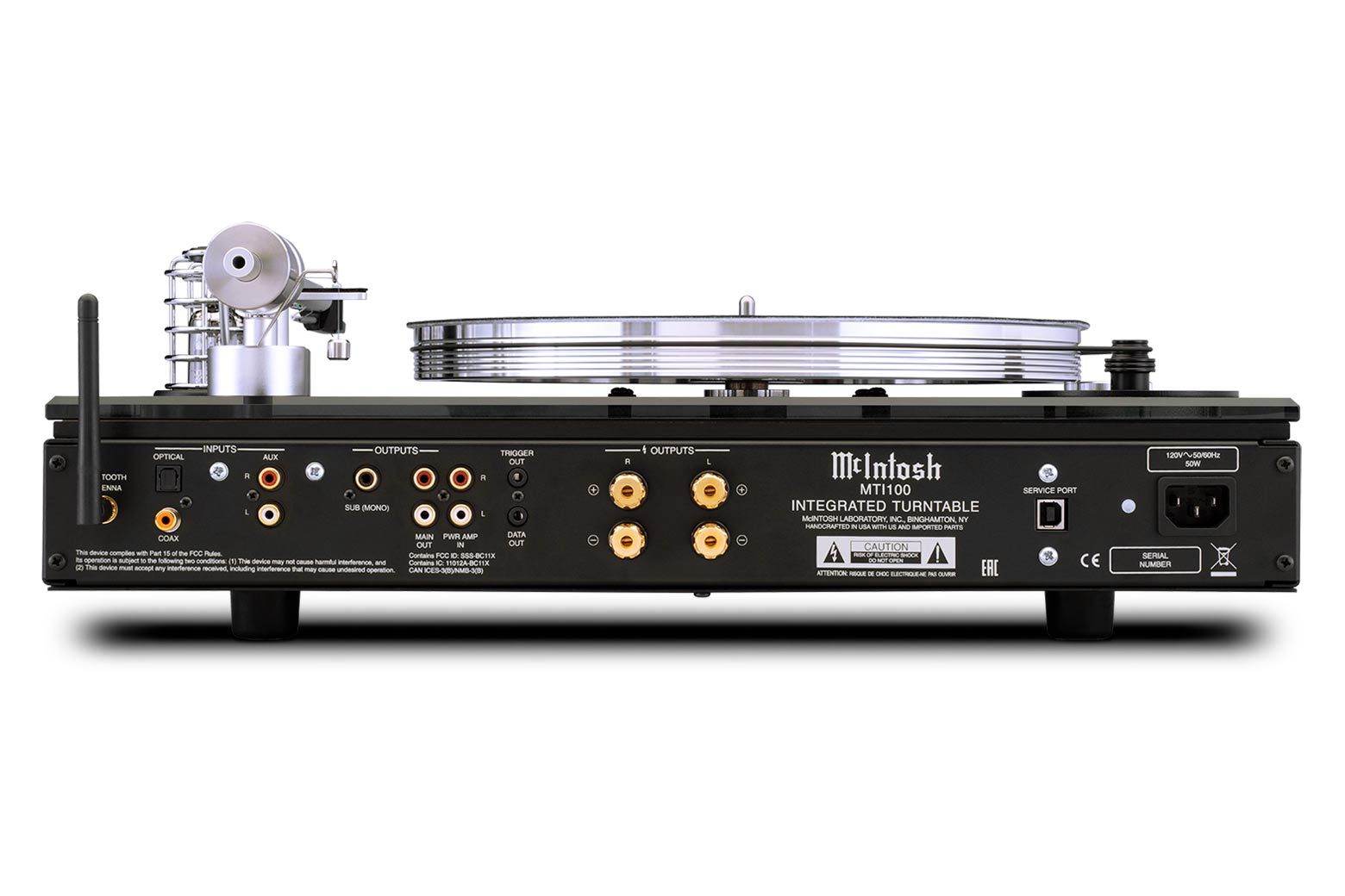 Виниловый проигрыватель с интегральным усилителем McIntosh MTI100