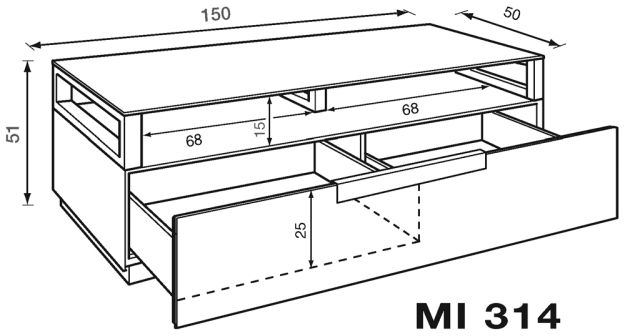 Тумба под ТВ MUNARI MI314