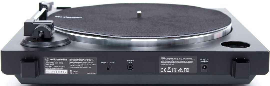 Виниловый проигрыватель Audio-Technica AT-LP60X USB gun metal