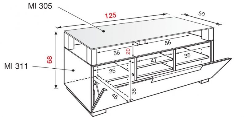 Тумба под ТВ MUNARI MI323