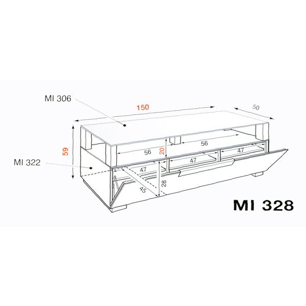 Тумба под ТВ MUNARI MI328