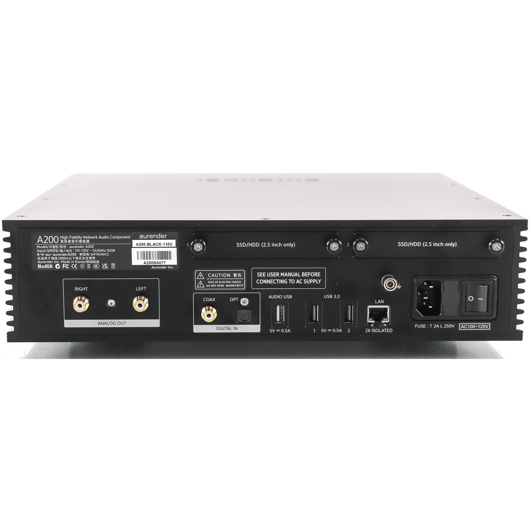 Сетевой аудиоплеер Aurender A200-8Тб Black